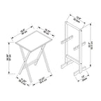 Plateaux de service pliants (4 plateaux + support)