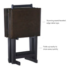 Plateaux de service pliants (4 plateaux + support)