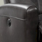 Fauteuil inclinable électrique contemporain en cuir avec massage lombaire