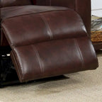 Fauteuil inclinable électrique contemporain en cuir avec massage lombaire