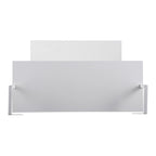 Bureau mural flottant avec étagères - Blanc mat