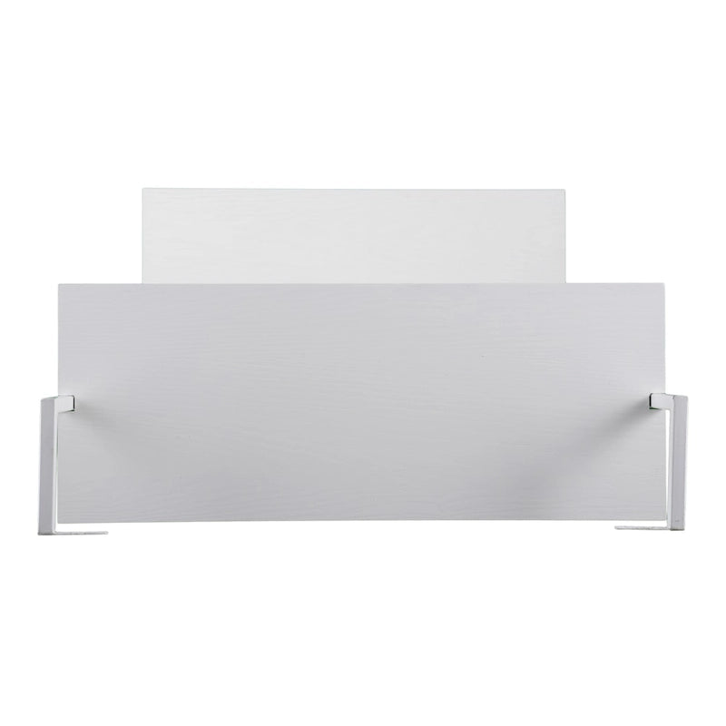 Bureau mural flottant avec étagères - Blanc mat