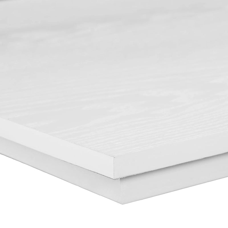 Bureau mural flottant avec étagères - Blanc mat