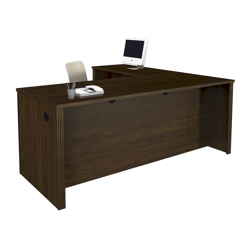Bureau d'angle en L avec tiroirs de rangement