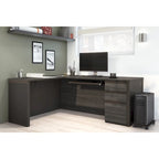 Bureau d'angle en L avec tiroirs de rangement