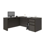 Bureau d'angle en L avec tiroirs de rangement