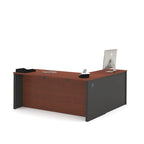 Bureau d'angle en L avec tiroirs de rangement
