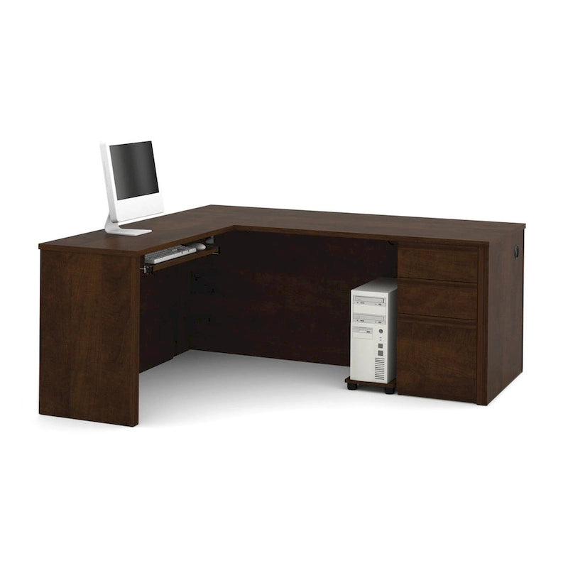Bureau d'angle en L avec tiroirs de rangement