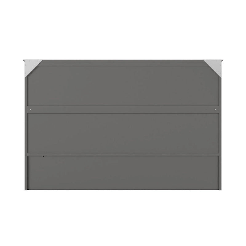 Lit escamotable coffre queen size en bois massif avec matelas en mousse à mémoire de forme