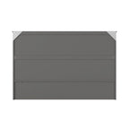 Lit escamotable coffre queen size en bois massif avec matelas en mousse à mémoire de forme