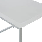 Table d'appoint avec plateau imitation bois et pieds chromés