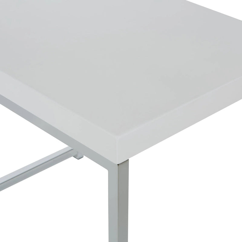 Table d'appoint avec plateau imitation bois et pieds chromés
