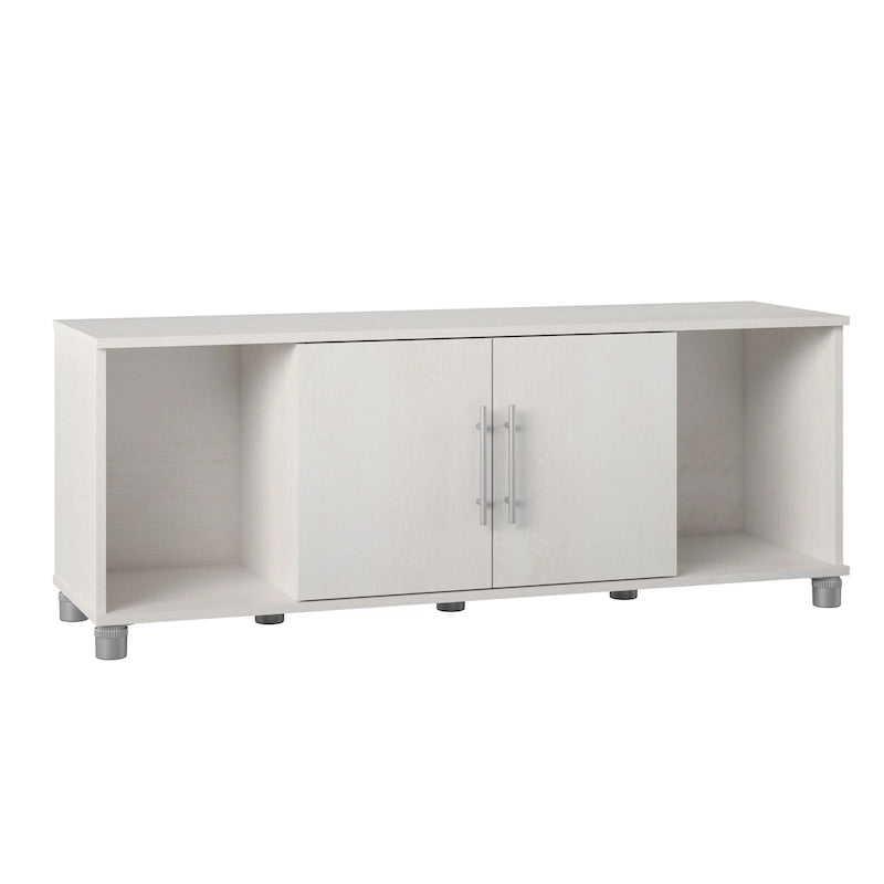 Banc de rangement à chaussures avec assise et portes d'armoire