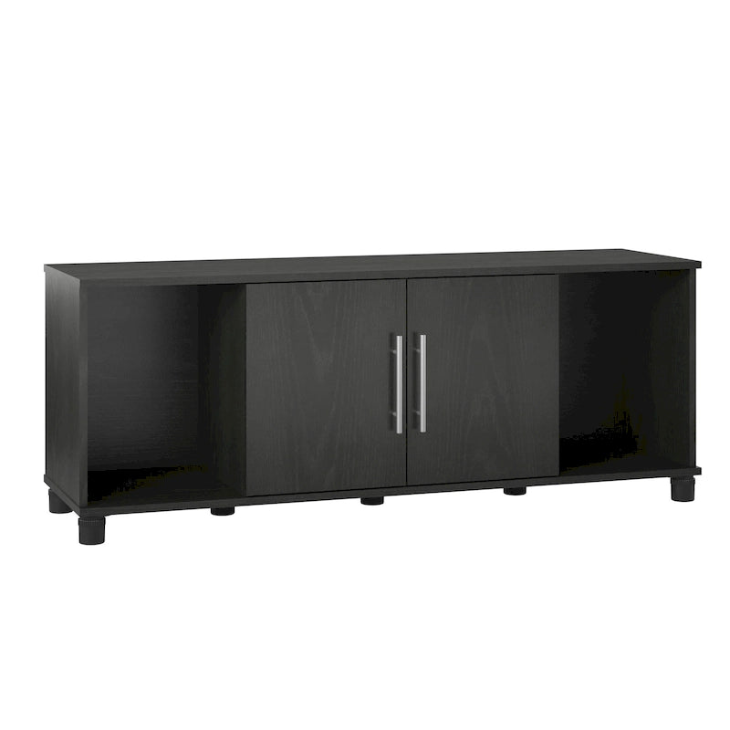 Banc de rangement à chaussures avec assise et portes d'armoire