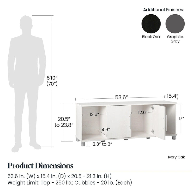 Banc de rangement à chaussures avec assise et portes d'armoire