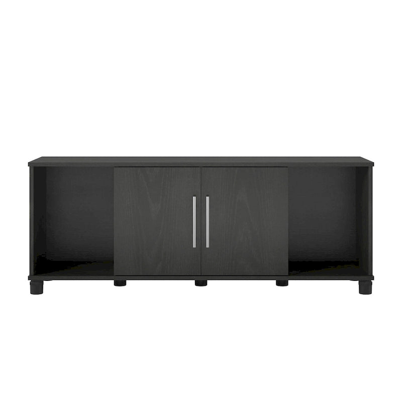 Banc de rangement à chaussures avec assise et portes d'armoire