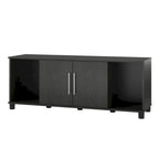 Banc de rangement à chaussures avec assise et portes d'armoire