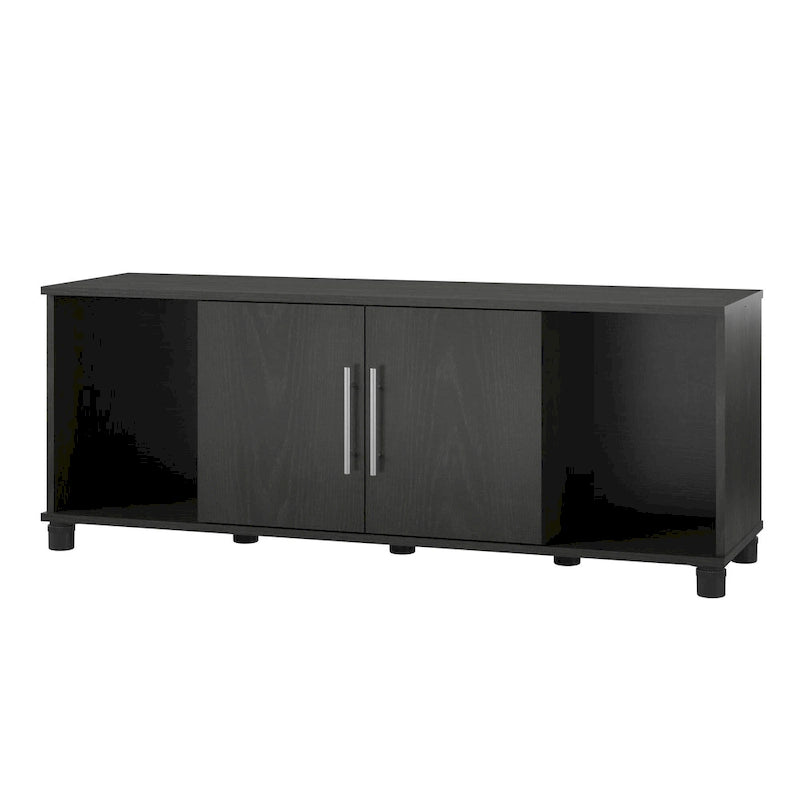 Banc de rangement à chaussures avec assise et portes d'armoire