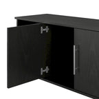 Banc de rangement à chaussures avec assise et portes d'armoire