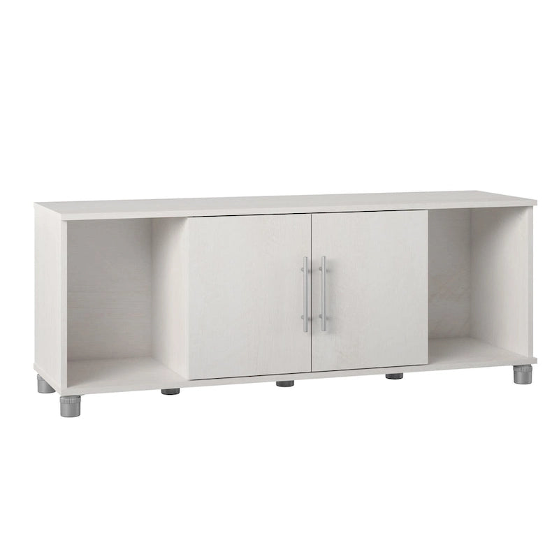 Banc de rangement à chaussures avec assise et portes d'armoire