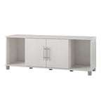Banc de rangement à chaussures avec assise et portes d'armoire