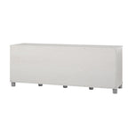 Banc de rangement à chaussures avec assise et portes d'armoire