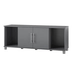 Banc de rangement à chaussures avec assise et portes d'armoire
