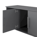 Banc de rangement à chaussures avec assise et portes d'armoire