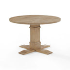 Table à manger ronde 47,25" L x 47,25" P x 30,25" H - Marron rustique
