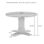 Table à manger ronde 47,25" L x 47,25" P x 30,25" H - Marron rustique