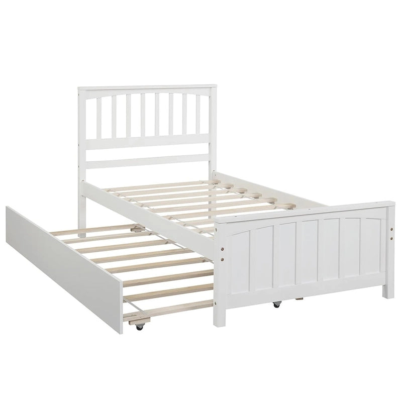 Lit plateforme simple avec lit gigogne