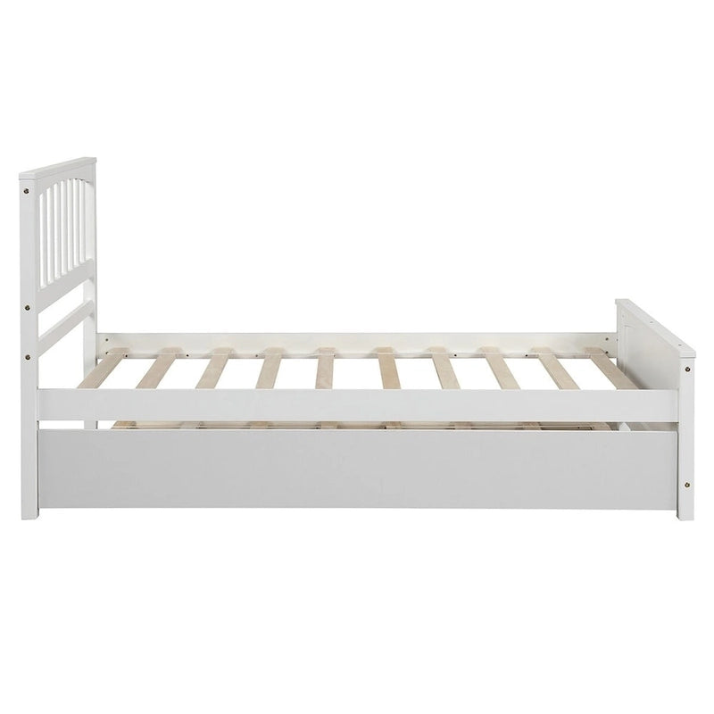 Lit plateforme simple avec lit gigogne