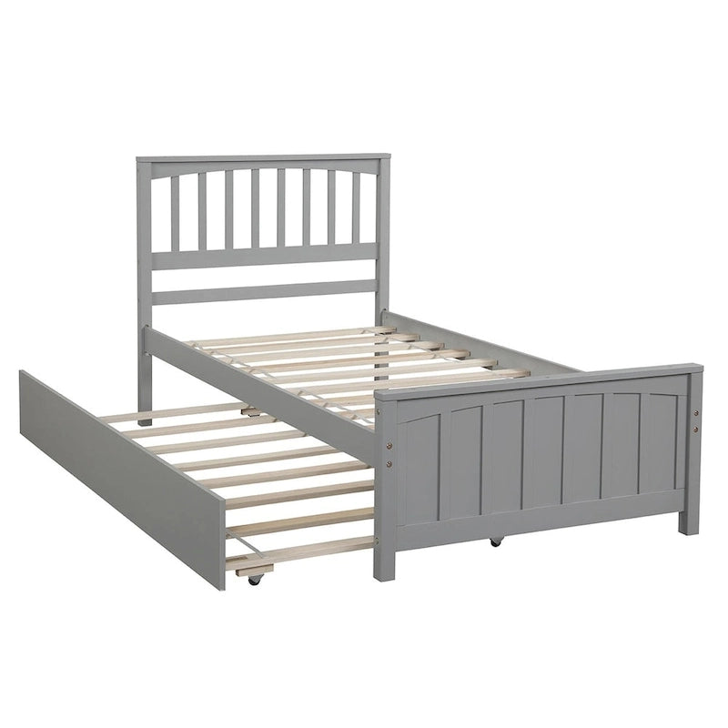 Lit plateforme simple avec lit gigogne
