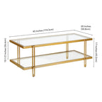Table basse moderne en acier et verre