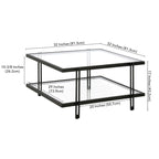 Table basse moderne en acier et verre