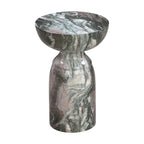 Table d'appoint en marbre gris et rose poudré
