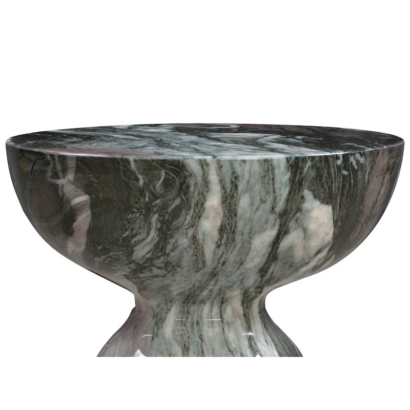 Table d'appoint en marbre gris et rose poudré