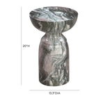 Table d'appoint en marbre gris et rose poudré