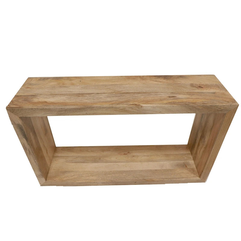 Console buffet en bois de manguier de 52 pouces avec étagère cube ouverte