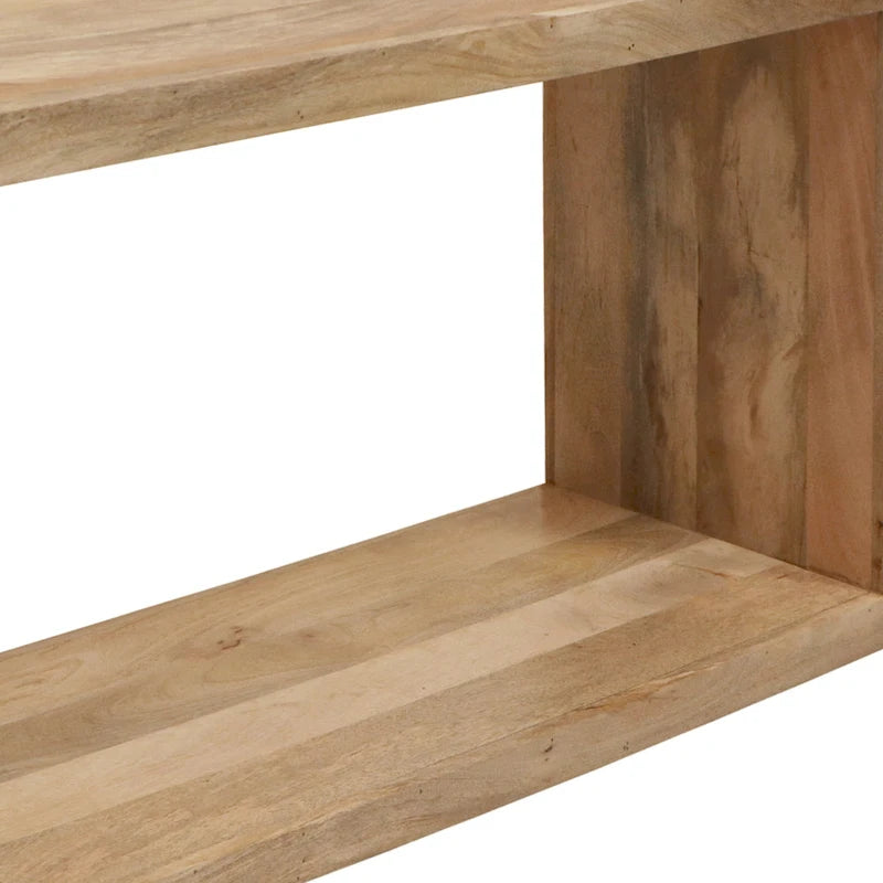 Console buffet en bois de manguier de 52 pouces avec étagère cube ouverte