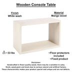 Console buffet en bois de manguier de 52 pouces avec étagère cube ouverte