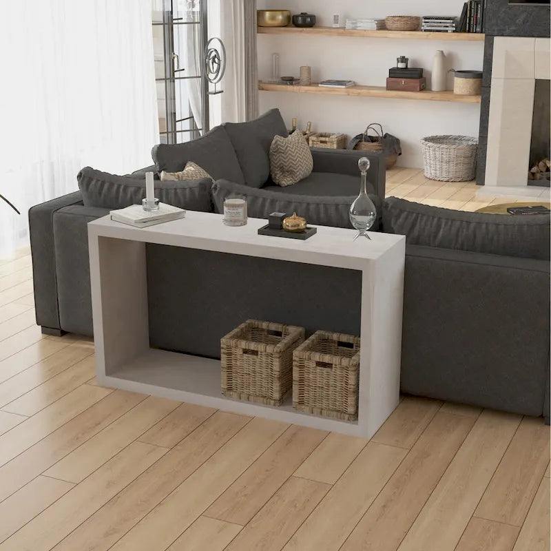 Console buffet en bois de manguier de 52 pouces avec étagère cube ouverte