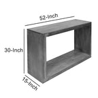 Console buffet en bois de manguier de 52 pouces avec étagère cube ouverte
