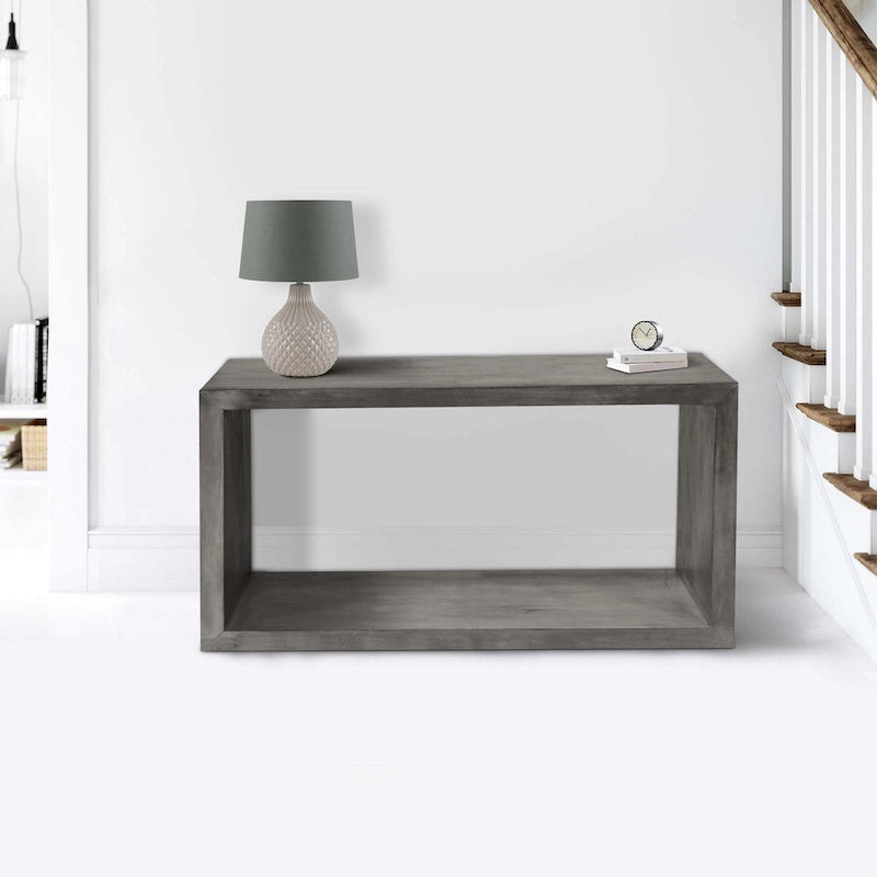Console buffet en bois de manguier de 52 pouces avec étagère cube ouverte