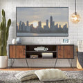 Meuble TV Mid-Century avec placards latéraux