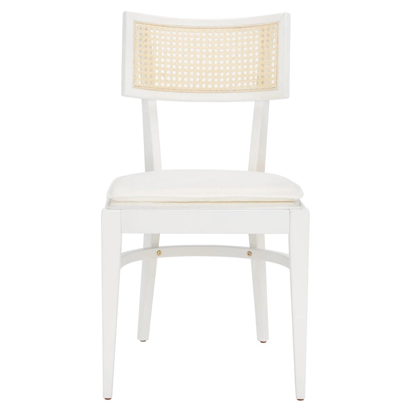 Chaise de salle à manger à dossier en cannage – 46 cm L x 58 cm P x 89 cm H