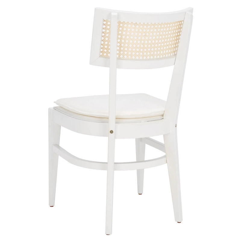 Chaise de salle à manger à dossier en cannage – 46 cm L x 58 cm P x 89 cm H
