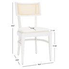 Chaise de salle à manger à dossier en cannage – 46 cm L x 58 cm P x 89 cm H