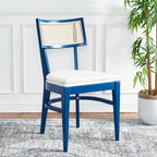 Chaise de salle à manger à dossier en cannage – 46 cm L x 58 cm P x 89 cm H