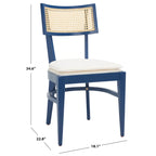 Chaise de salle à manger à dossier en cannage – 46 cm L x 58 cm P x 89 cm H